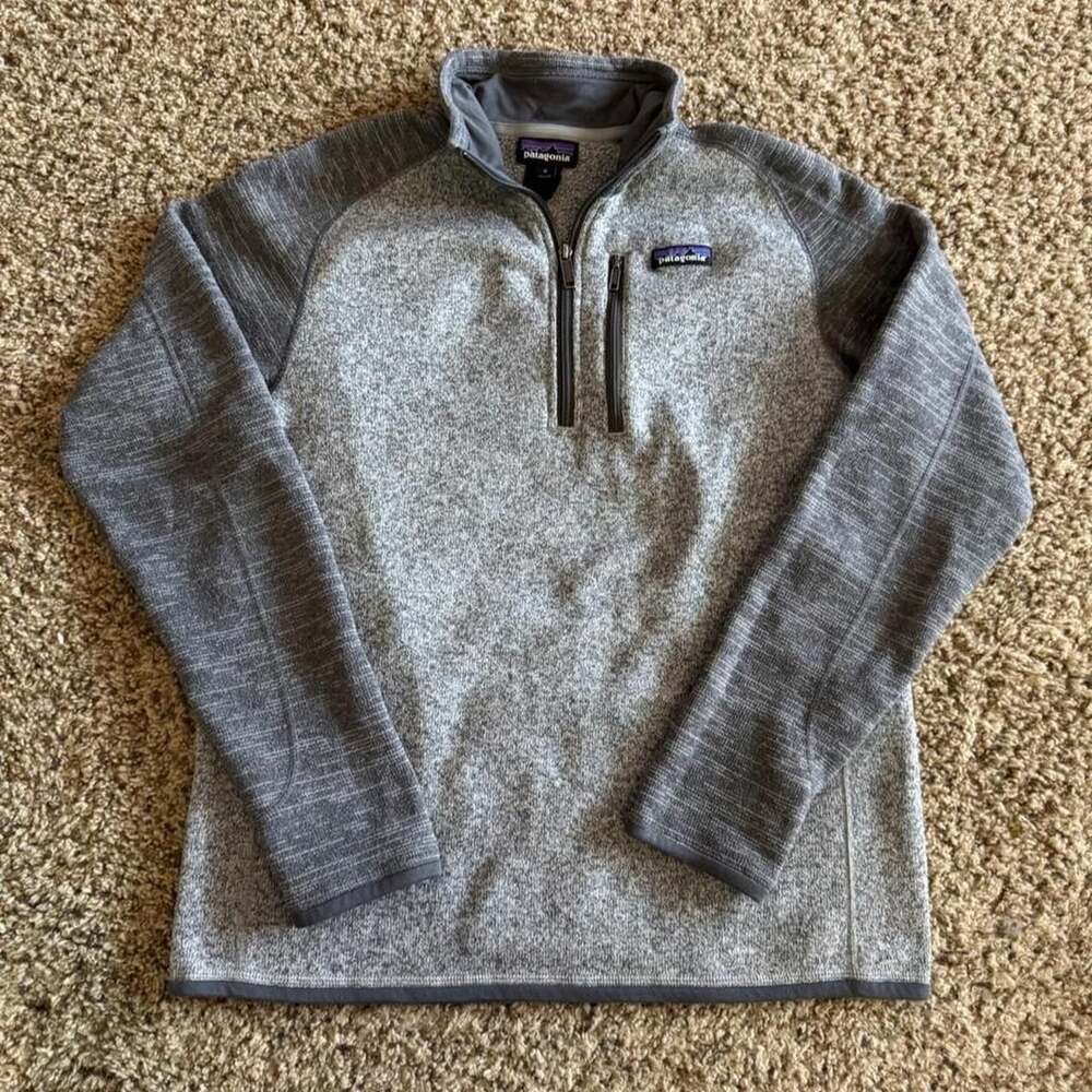 Patagonia Better Sweater 1/4 Zip Pullover Size M Gray Heather Fleece